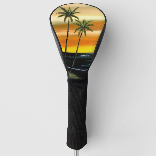 Orange Sunrise Golf Head Cover (Front)