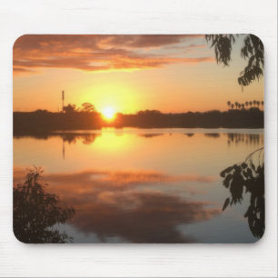 Orange Sunrise Mouse Pad