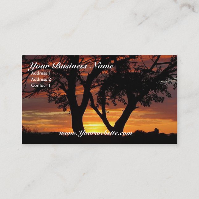 Orange Sunset Business Card (Front)
