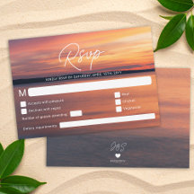 Orange Sunset Destination Wedding Or Beach Wedding