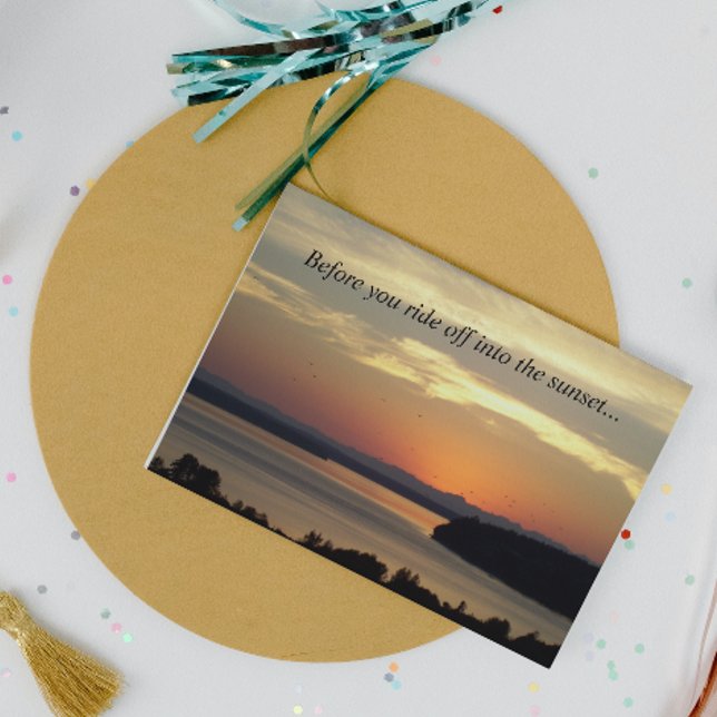 Orange Sunset Photo Happy Retirement From All Card (In Situ)