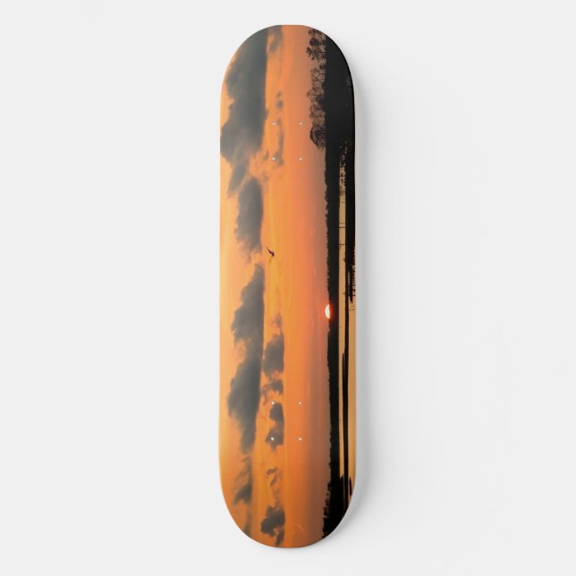 ORANGE SUNSET SKATEBOARD (Front)