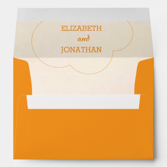 Orange Sunset Wedding Envelope (Back (Bottom))
