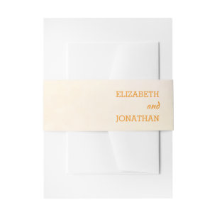 Orange Sunset Wedding Invitation Belly Band