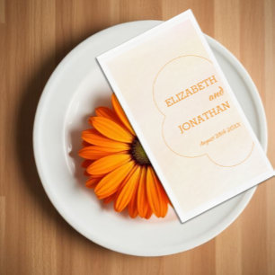 Orange Sunset Wedding Napkin