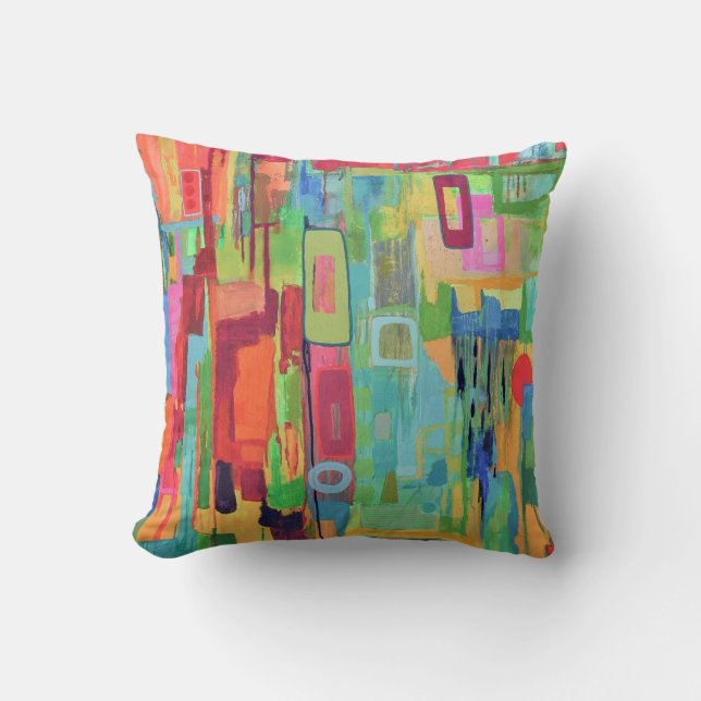 Orange Sunshine 16 x 16 Poly Throw Pillow (Front)