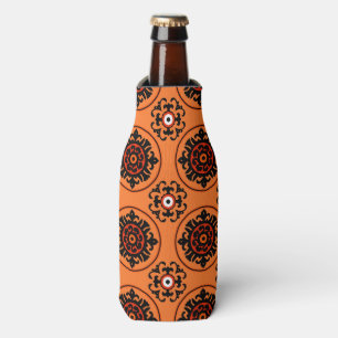 Orange Suzani Pattern Bottle Cooler