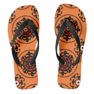 Orange Suzani Pattern Jandals