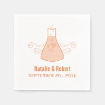 Orange Sweet Chemistry Paper Napkins