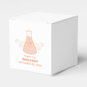 Orange Sweet Chemistry Wedding Favour Boxes