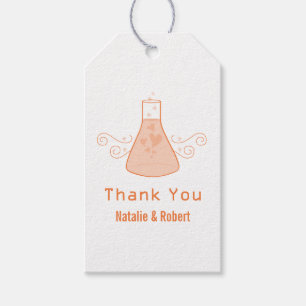 Orange Sweet Chemistry Wedding Gift Tags