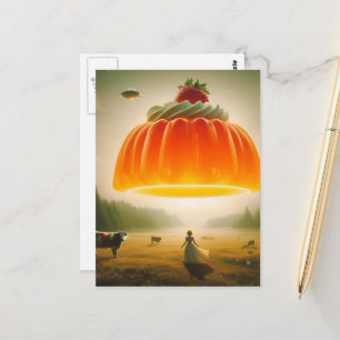 Orange Sweet Treat in the Dairy Pasture Surreal  Postcard