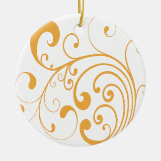 Orange Swirl Ornament