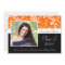 Orange Swirly Vine Photo Graduation Announcement
