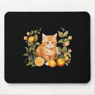 Orange Tab Funny Cat Parody Cat Lover Gift Kitte  Mouse Pad