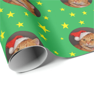 Orange Tabby Cat Christmas Wrapping Paper