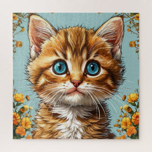 🐱 Orange Tabby Cat Gift For Kitten Lovers Jigsaw Puzzle