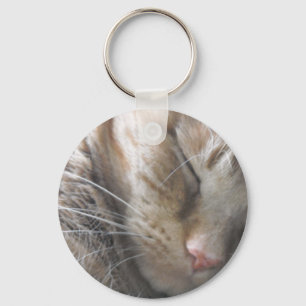 Orange Tabby Cat Key Ring