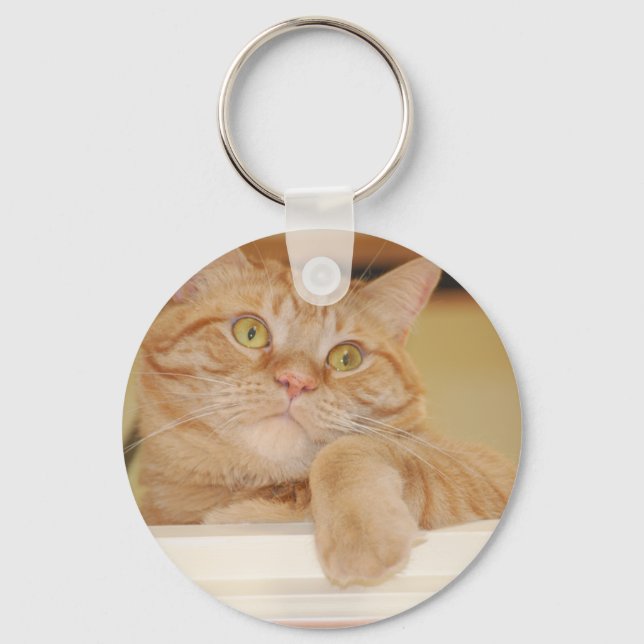 Orange Tabby Cat Key Ring (Front)