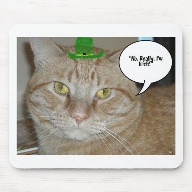Orange Tabby Cat Mouse Pad (Front)