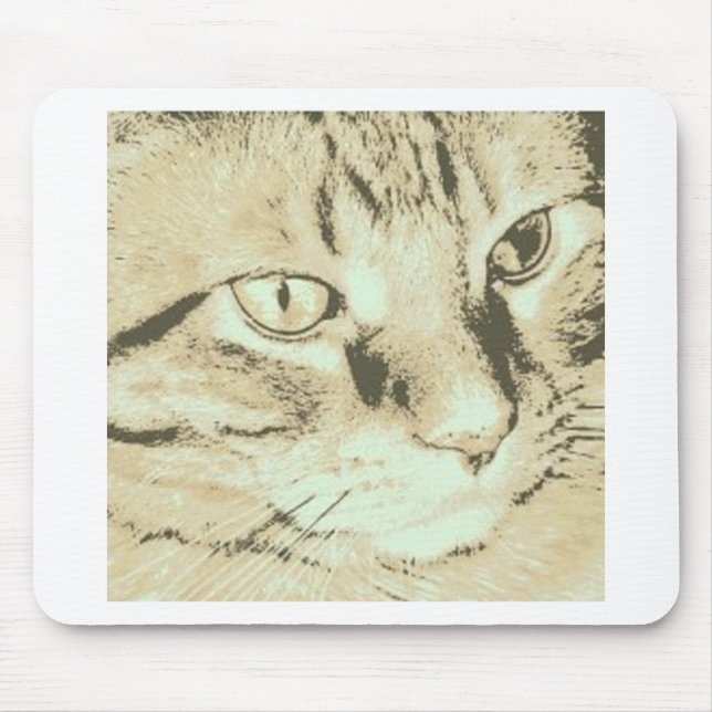 Orange Tabby Cat Mouse Pad (Front)