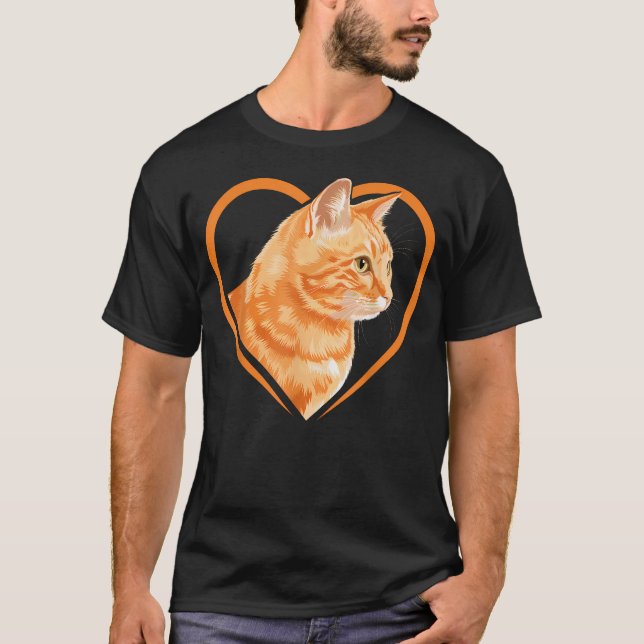 Orange Tabby Cat Orange T-Shirt (Front)