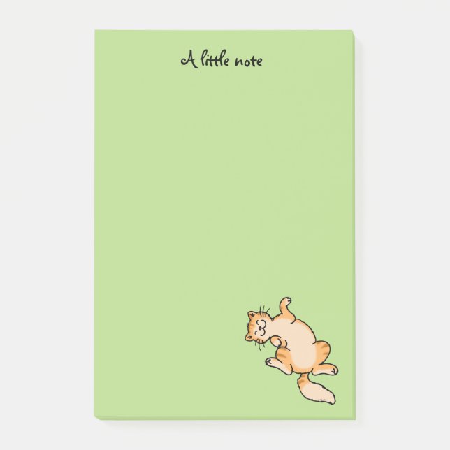 Orange tabby cat post-it notes (Front)
