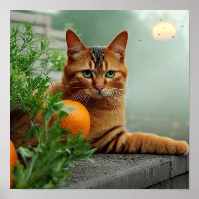 Orange Tabby Cat Poster (Front)