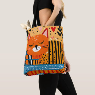 Orange Tabby Cat Tote Bag