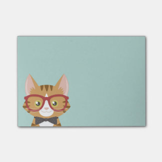 Orange Tabby Hipster Cat Kids Post-it® Notes