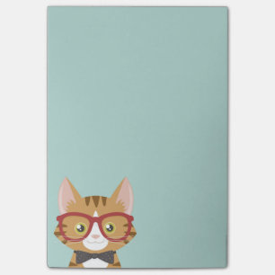 Orange Tabby Hipster Cat Kids Post-it® Notes
