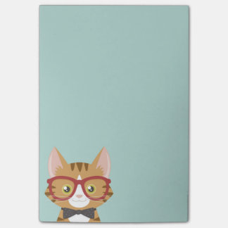 Orange Tabby Hipster Cat Kids Post-it® Notes