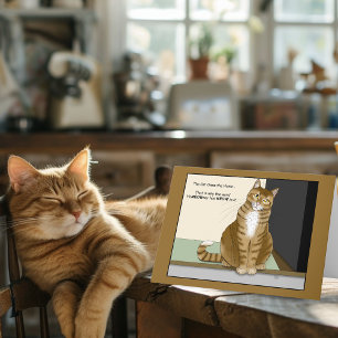 Orange Tabby Homeowner Funny Cat Card