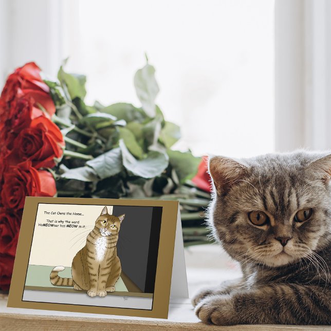 Orange Tabby Homeowner Funny Cat Card (Creator Uploaded)