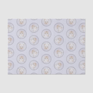 Orange Tabby Kitten Painting Cute Original Art Tissue Paper