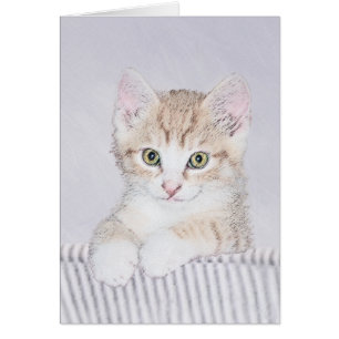 Orange Tabby Kitten Painting - Original Cat Art