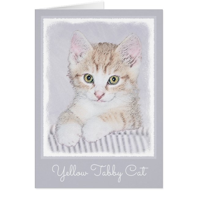 Orange Tabby Kitten Painting - Original Cat Art (Front)