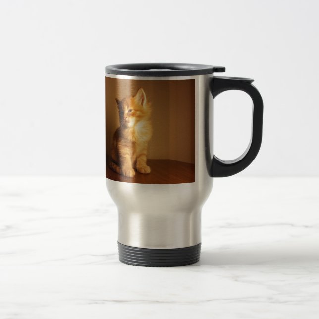 Orange Tabby Kitten Travel Mug (Right)