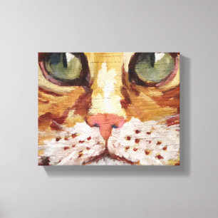 Orange Tabby Painting Detail Canvas Print