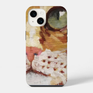 Orange Tabby Painting Detail Case-Mate iPhone Cas 14 Case