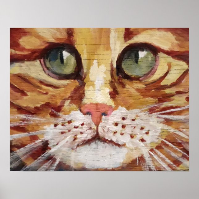 Orange Tabby Painting Detail Poster (Front)