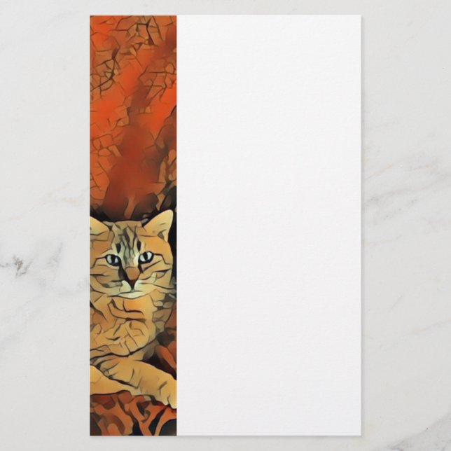Orange Tabby Stationery (Front)