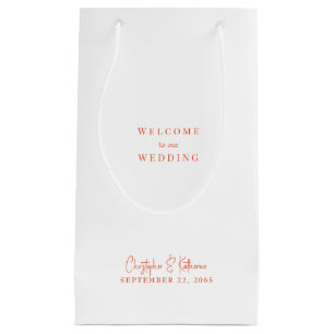 Orange/Tangerine Welcome Wedding Gift Bag