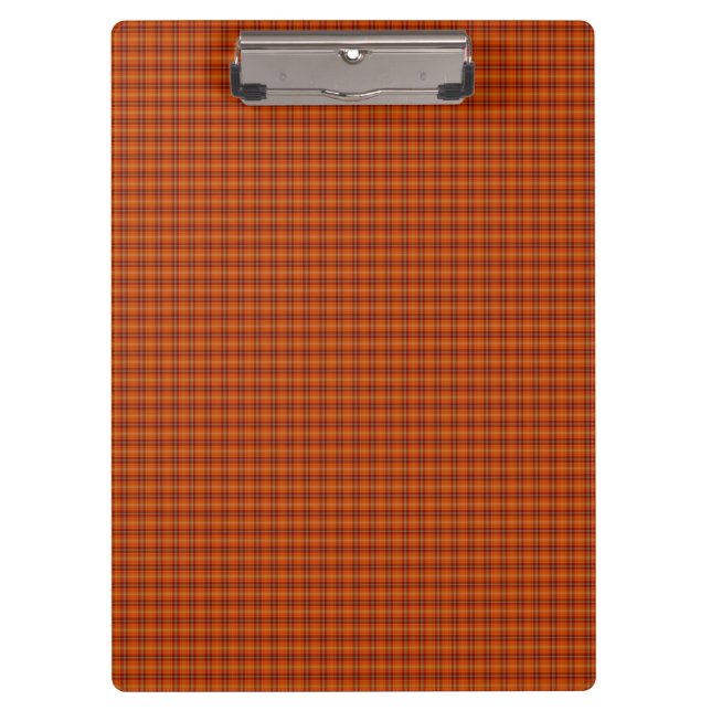 Orange Tartan Clipboard (Front)