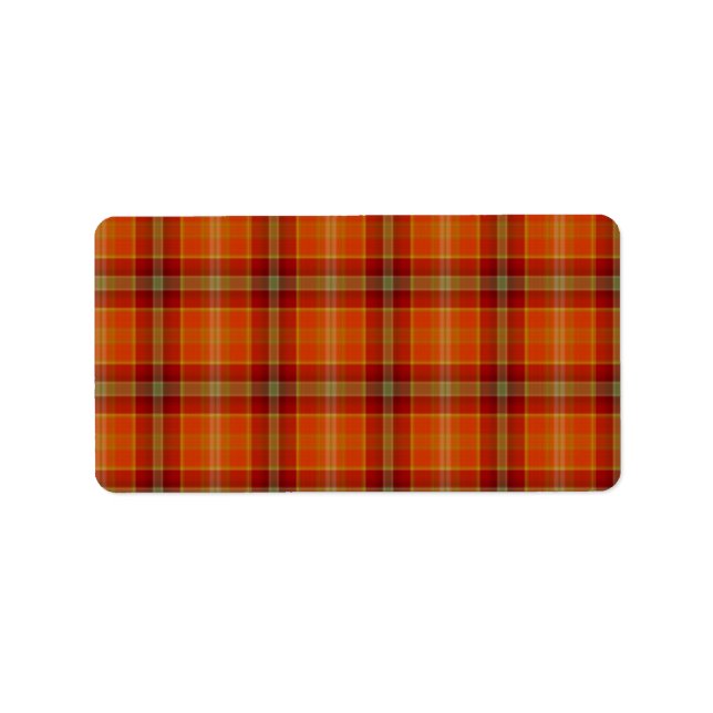 Orange Tartan Labels (Front)