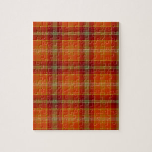 Orange Tartan Photo Puzzle