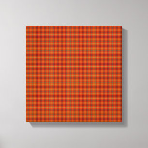 Orange Tartan Wrapped Canvas