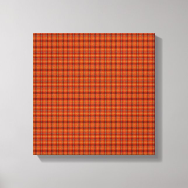 Orange Tartan Wrapped Canvas (Front)