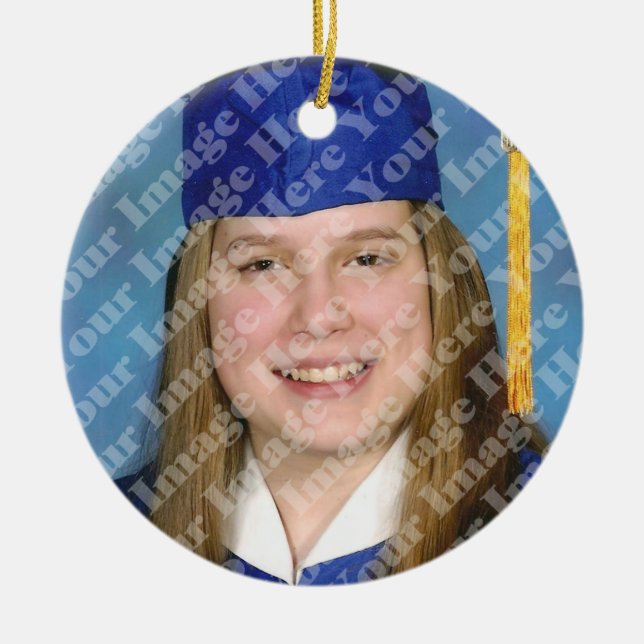 Orange Tassel Graduation Keepsake Ornament (Front)