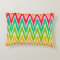 Orange Teal Ikat Chevron Zig Zag Stripes Pattern